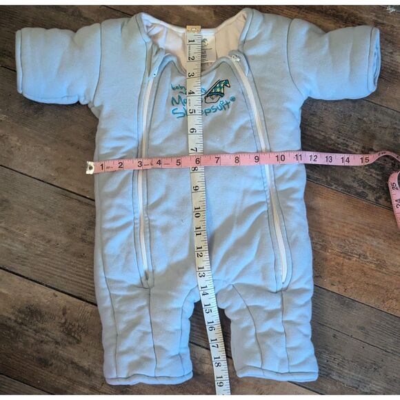 BABY MERLIN'S MAGIC SLEEPSUIT Small (3-6M/12-18lb) Blue Swaddle Transition - Picture 5 of 6